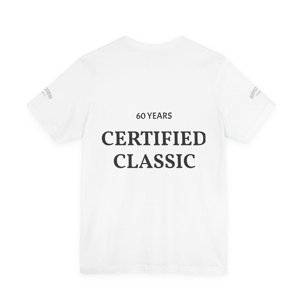 Birthday Crew T‑Shirt — Personalized "Martin's 50th Birthday Crew" / Back "60 Years Certified Classic"